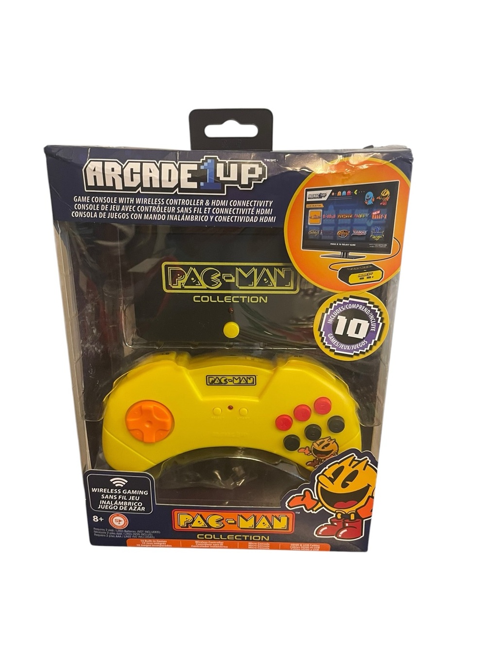 Arcade1Up Pac-Man Collection Wireless HDMI Game Console 10 Games New